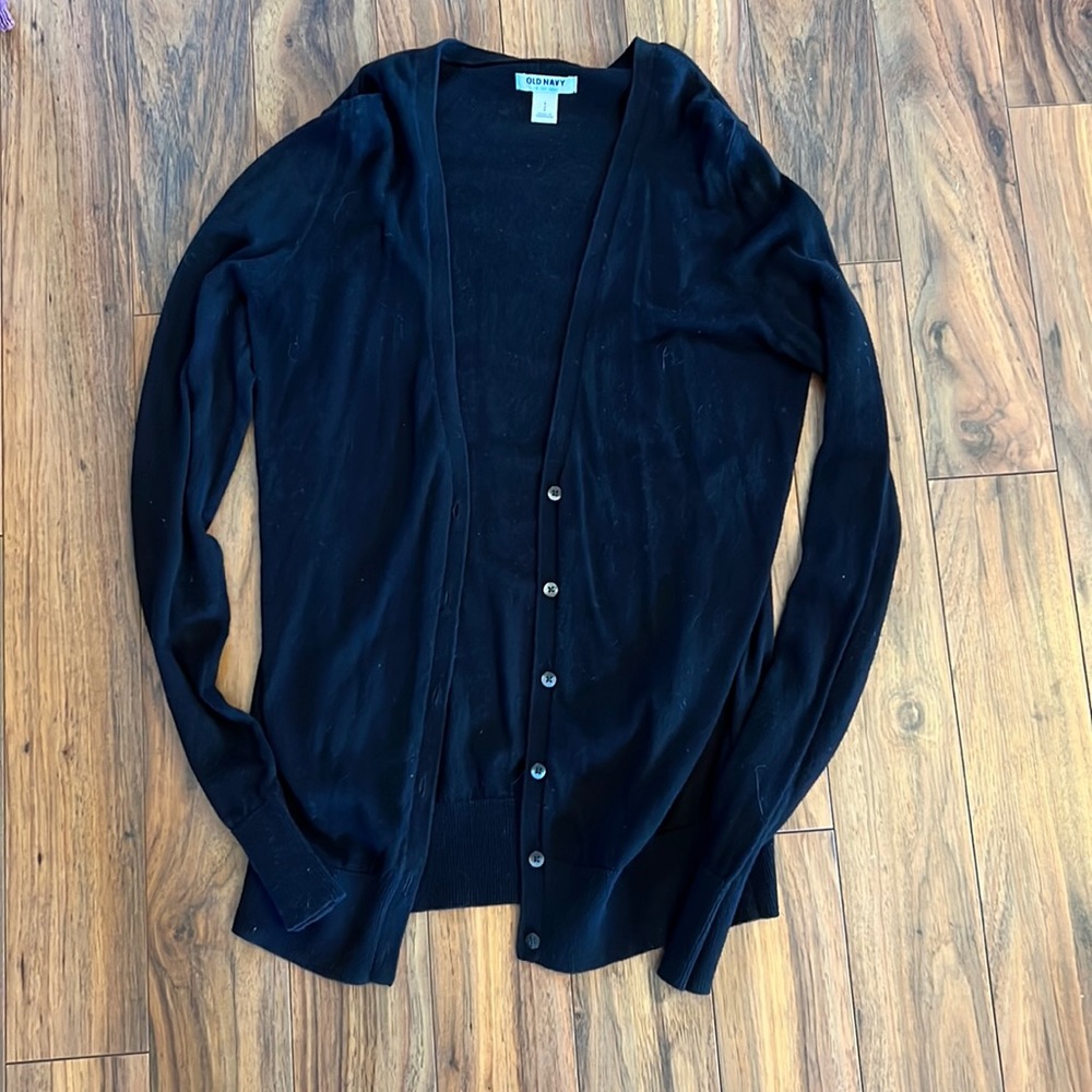 Old Navy Black Classic Cardigan Sweater